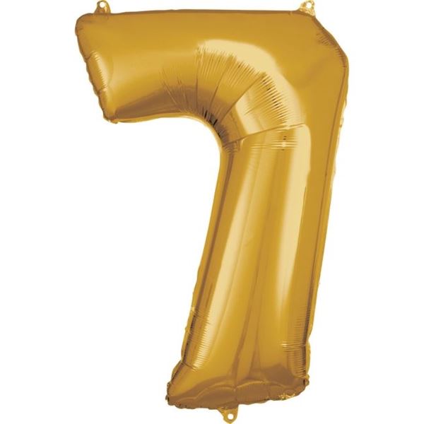 Imagen de Globo Número 7 Dorado Gigante (86cm)