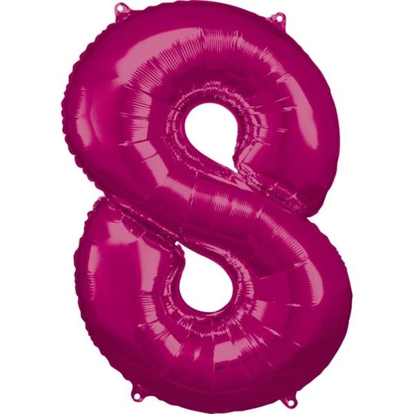 Imagen de Globo Número 8 Rosa Gigante (86cm)