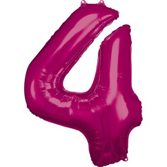 Imagen de Globo Número 4 Rosa Gigante (86cm)