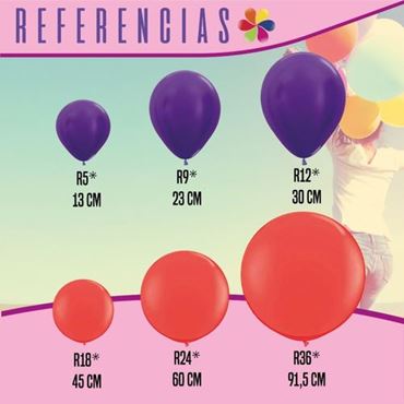 Imagen de categoría GLOBOS DE LÁTEX POR TAMAÑOS SEMPERTEX