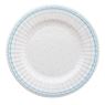 Picture of Platos Puntos Azules Dulce cartón 27cm (8 unidades)