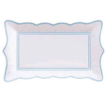 Picture of Bandejas Puntos Azules Dulce cartón 30cm (4 uds)