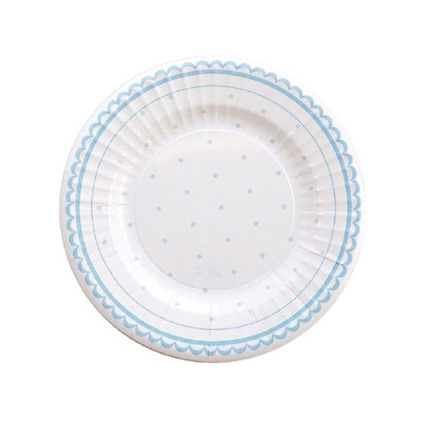 Picture of Platos Puntos Azules Dulce cartón 21cm (8)