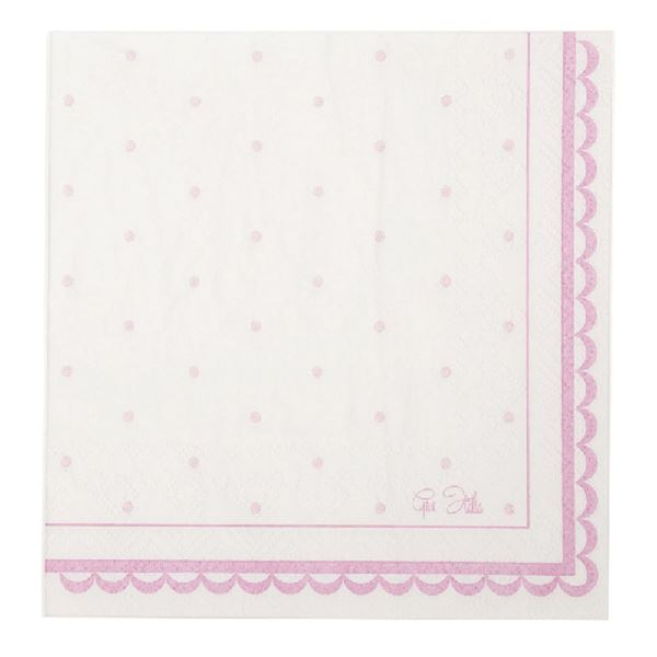 Imagens de Servilletas Puntos Rosa Dulce papel 33cm (16 unidades)
