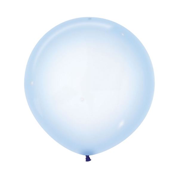 Imagen de Globos Azul Pastel Cristal 60cm Sempertex R24-339 (10)