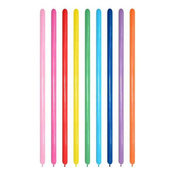 Imagen de Globos Moldeables 260 Colores Fashion Sólido 5cm X 150cm Sempertex 260-000 (100)