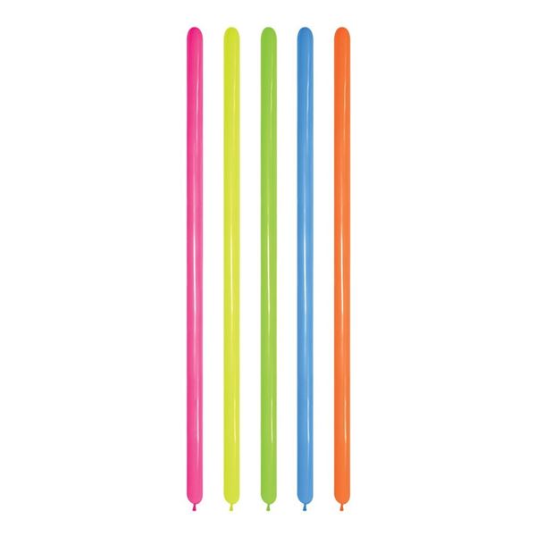 Imagens de Globos Moldeables 260 Colores Neón 5cm X 150cm Sempertex 260-200 (50)