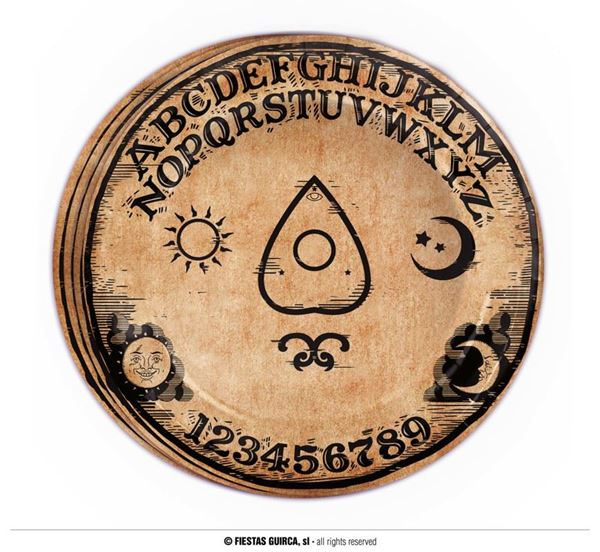 Picture of Platos Ouija Halloween cartón 23cm (6 uds.)