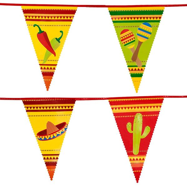 Imagens de Banderín Fiesta Mexicana plástico (6m)