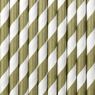 Picture of Pajitas con Rayas Doradas papel (10 unidades)