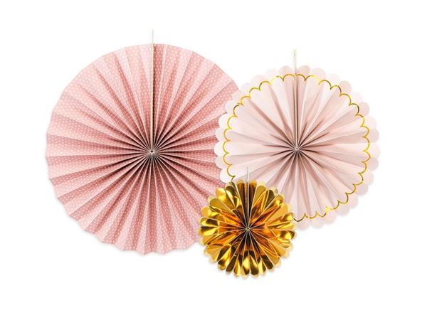 Picture of Rosetones Mix Pastel y Dorado (3 uds.)