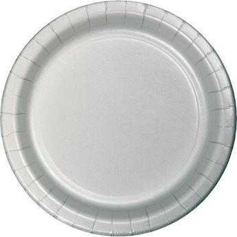 Imagen de Platos Plateados Celebrations cartón 23cm (8 uds.)