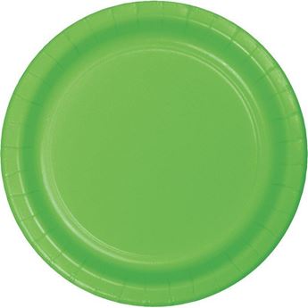 Imagen de Platos Verde Claro Celebrations cartón 23cm (8 uds.)