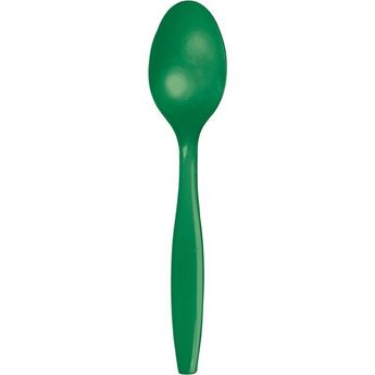 Imagen de Cucharas Verdes Premium Reutilizables (24 uds.)