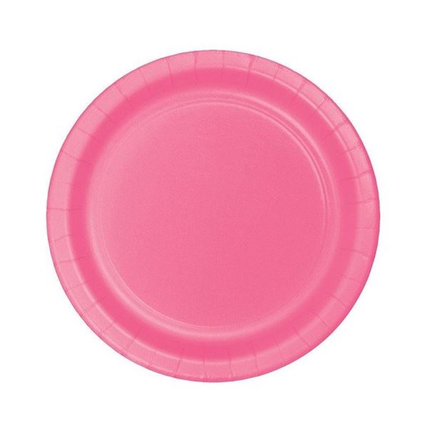 Imagen de Platos Rosa Celebrations cartón 18cm (8 unidades)