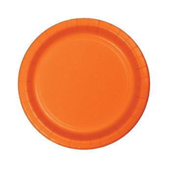 Imagen de Platos Naranja cartón 18cm (8 unidades)