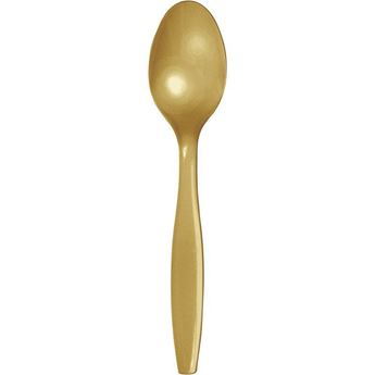 Imagens de Cucharas Doradas Premium Reutilizables (24 uds.)