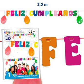 Imagen de Guirnalda Feliz Cumpleaños Neón (2,5m)