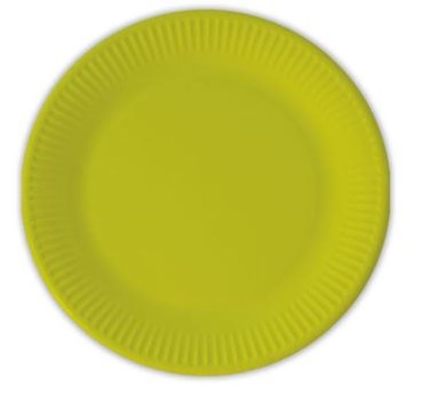Picture of Platos Verdes cartón 23cm FSC (8 uds.)
