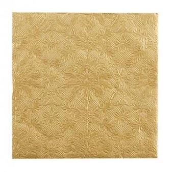 Imagen de Servilletas Doradas Elegantes 33cm (16 uds.)