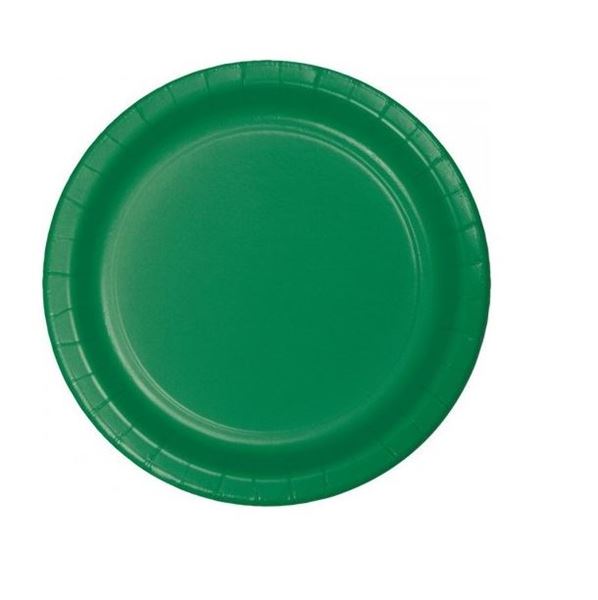 Imagens de Platos Verdes cartón 18cm (8 unidades)