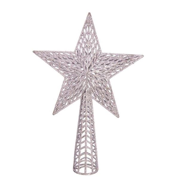 Imagens de Estrella Tope Árbol Navideño Plateado (27cm)