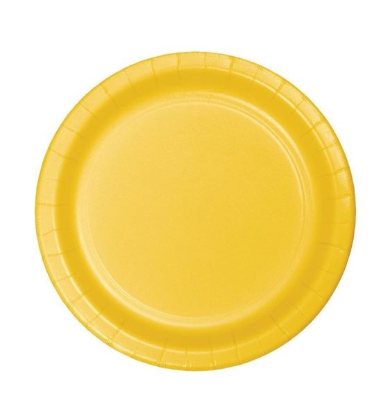 Picture of Platos Amarillos cartón 18cm (8 unidades)