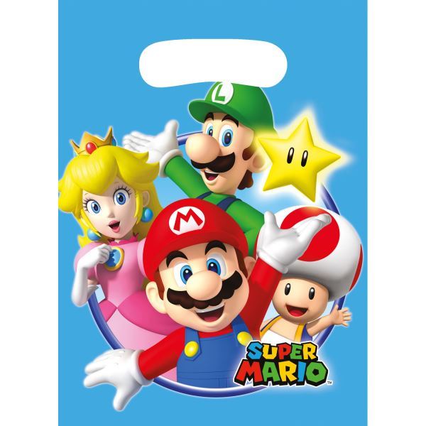 Imagens de Bolsas de Super Mario Bros plástico (8 unidades)