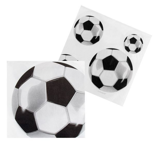 Picture of Servilletas Fútbol Balones papel 33cm (20 unidades)