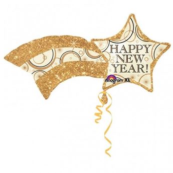 Imagen de Globo Estrella Happy New Year (68cm)