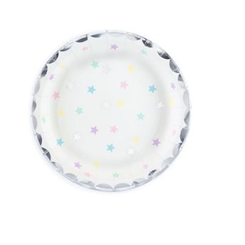 Imagen de Platos Estrellas Dulces cartón 18cm (6 uds.)