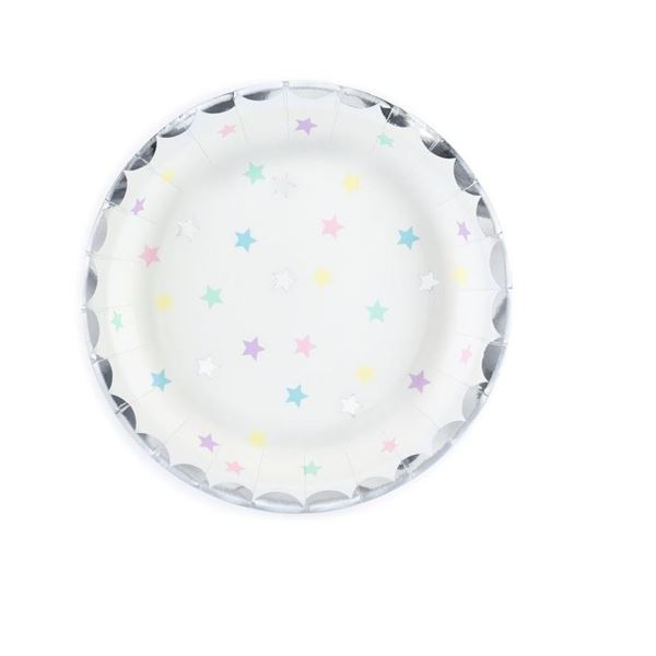 Imagen de Platos Estrellas Dulces cartón 18cm (6 uds.)