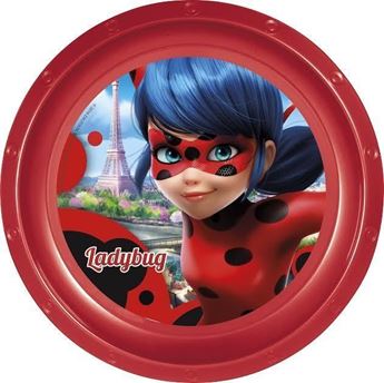 Imagen de Plato de Ladybug Plástico Duro Reutilizable 22cm (1 unidad)