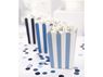 Picture of Cajitas para Palomitas Rayas Mezcla de Azules cartón (6 unidades)