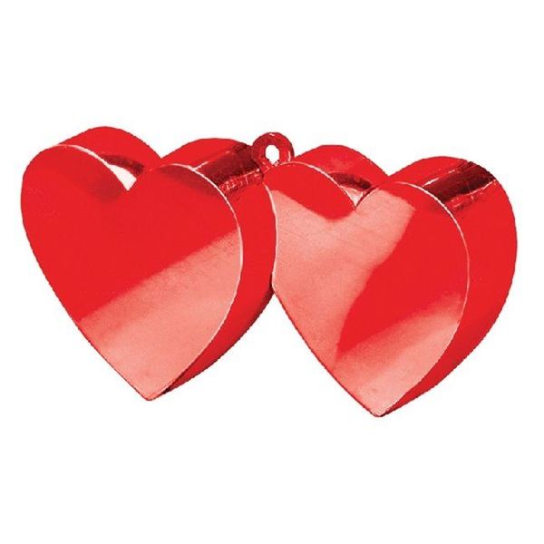 Imagen de Peso Globos Doble Corazón Rojo 170g