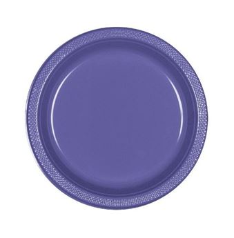 Imagen de Platos Morado Claro plástico 18cm (10 uds.)