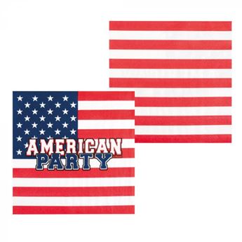 Imagen de Servilletas Fiesta Americana papel 33cm (20 unidades)