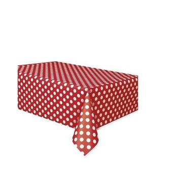 Imagens de Mantel Rojo Lunares plástico (1.37m x 2.13m) 