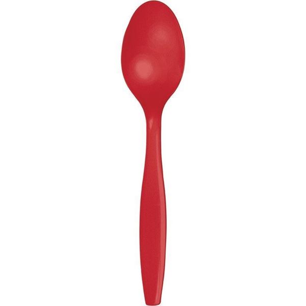 Imagen de Cucharas Rojas Premium Reutilizables (24 uds.)