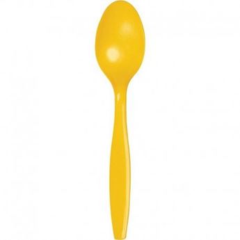 Imagen de Cucharas Amarillas Premium Reutilizables (24 uds.)