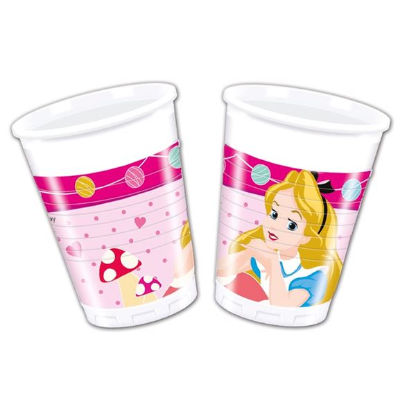 Picture of Vasos Alicia en el País de las Maravillas plástico (8 uds)