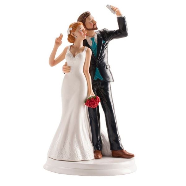 Figura Tarta Novios Selfie (20cm)✓ por sólo 15,93 €. Tienda Online. Envío  en 24h. . ✓. Artículos de decoración para  Fiestas.