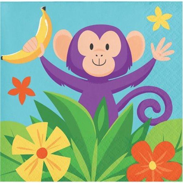 Picture of Servilletas Jungla Cumpleaños papel 25cm (16 unidades)