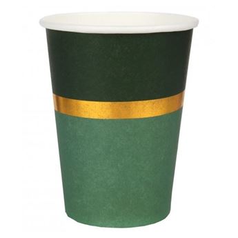 Imagens de Vasos Verde Chic cartón (10 uds.)