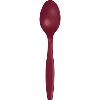 Imagens de Cucharas Burdeos Premium Reutilizables (24 uds.)