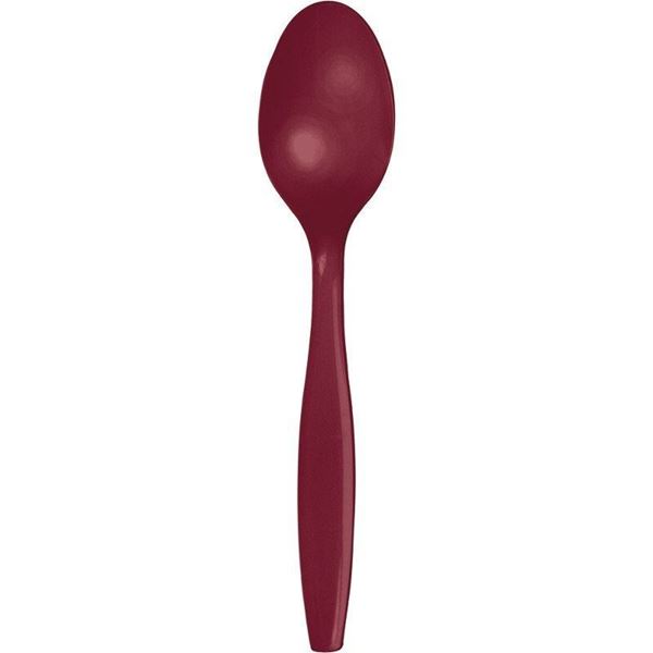 Imagens de Cucharas Burdeos Premium Reutilizables (24 uds.)