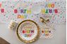 Imagen de Platos Happy Birthday Colores cartón 23cm (10)