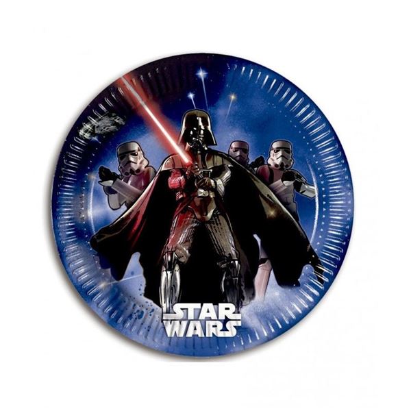 Picture of Platos Star Wars Darth Vader cartón 20cm (8 unidades)