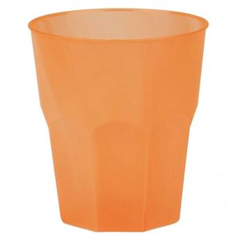 Imagen de Vasos Naranjas Plástico Duro Reutilizables (20 uds.)