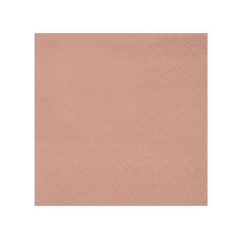 Imagen de Servilletas Rosa Dorado papel 25cm (25 unidades)